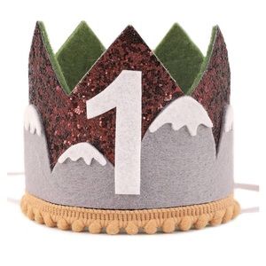 Mountain Birthday Crown - One Happy Camper Crown For First Birthday